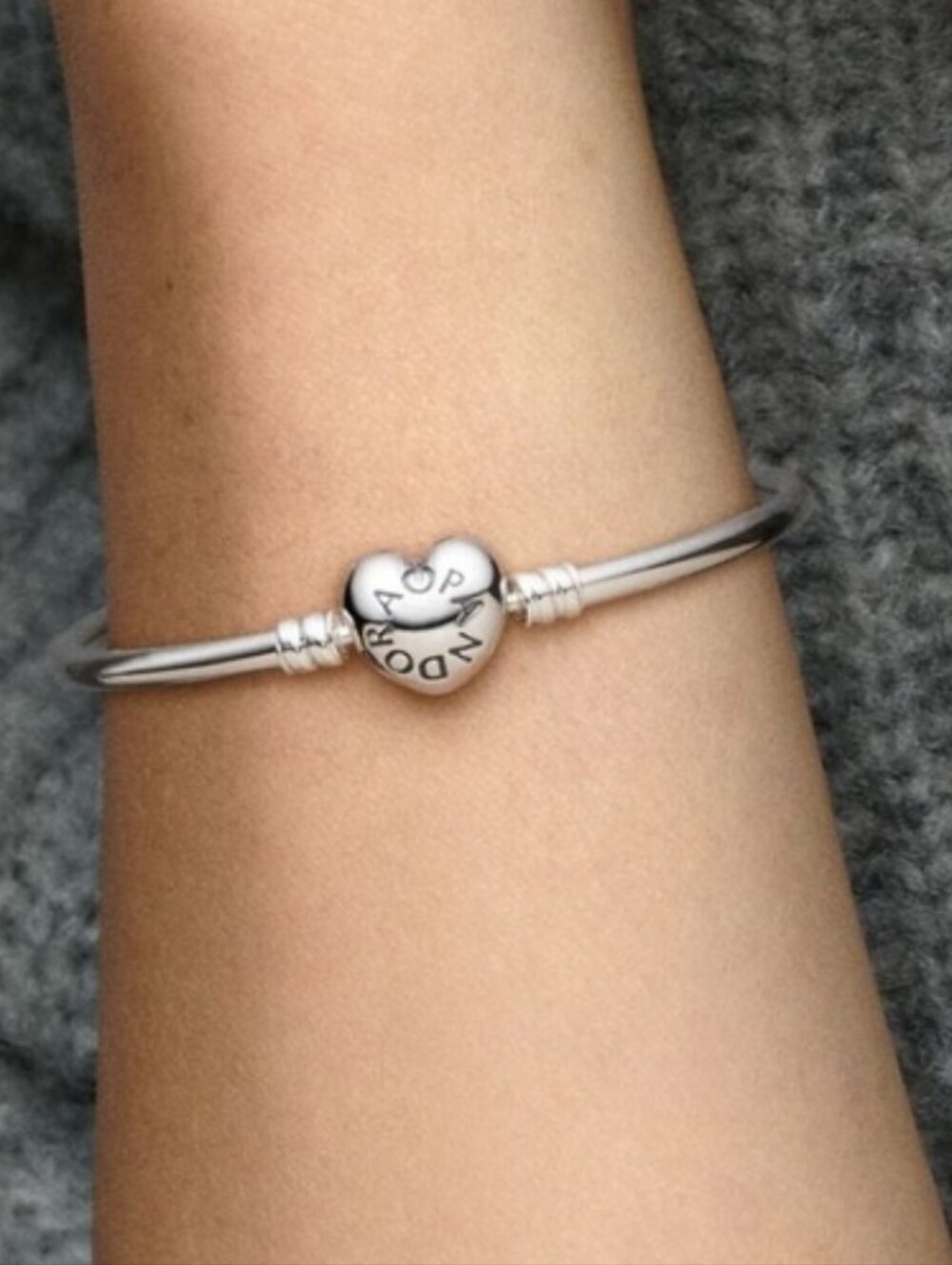 Pandora Heart And Snake Chain Bracelet